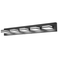 Matte Black Bathroom Light Fixtures 3Cct Led Vanity Lights For Bathroom 36 Inch Bathroom Lighting Fixtures Over Mirror 5Ligh