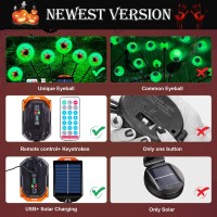 Kaoer 4Pack 24Led Halloween Decorations Outdoor Solar Lights Scary Bleeding Eyeball Swaying Firefly Lights Garden Path Lights