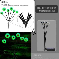 Kaoer 4Pack 24Led Halloween Decorations Outdoor Solar Lights Scary Bleeding Eyeball Swaying Firefly Lights Garden Path Lights