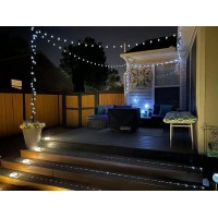 Brightown Solar String Lights Outdoor 60 Led 356 Feet Crystal Globe Lights With 8 Lighting Modes Waterproof Solar Powered Pati