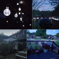 Brightown Solar String Lights Outdoor 60 Led 356 Feet Crystal Globe Lights With 8 Lighting Modes Waterproof Solar Powered Pati