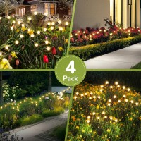 Sdergo Solar Garden Lights Solar Swaying Lights Upgraded Outdoor For Yard Patio Garden Decorated Firefly Lights Outdoor Solar Li