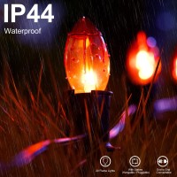 Tioriy 242Ft Halloween Flame String Lights 20 Lights Halloween Decoration Waterproof Flickering Flame Lights C9 String Pathwa