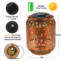 Hummingbird Solar Lanterns Outdoor Waterproof Garden Decor Birthday Gifts For Women Mom Grandma Hanging Solar Lights Metal Sola