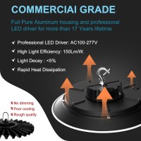 Lightdot Led High Bay Light 250W 37500Lm Eqv1000W Mhhps High Bay Led Shop Light With Reflector Ac100277V Commercial Bay Li