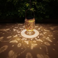 Solar Lanterns Outdoor Waterproof Bee Garden Decor Birthday Gifts For Women Mom Grandma Hanging Solar Lights Metal Solar Decorat