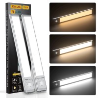 Under Cabinet Lights 76 Led Operated Motion Sensor Light Indoor 1500Mah Usb Rechargeable Closet Lights 2 Pack Magnetic Dimmable