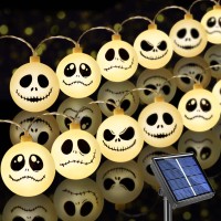 30 Led Solar Halloween Lights Outdoor Nightmare Christmas Halloween Decorations Lights 8 Modes Waterproof Solar Powered Hallow