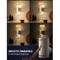 Kindeep Night Light Night Lights Plug Into Wall With Dusk To Dawn Sensor Soft White 3000K 5120Lm Adjustable Brightness Dimm