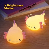 Mumuq Axolotl Night Light Led Cute Silicone Nursery Axolotl Nightlight For Kids Rechargeable Axolotl Night Lamp Touch Lamp Bed