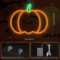 Fall Halloween Thanksgiving Decorations Pumpkin Neon Sign Lights Fall Decor Neon Sign Hanging For Window Wall Table Home Kitche