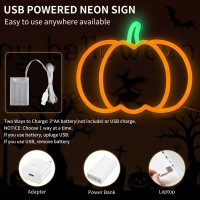 Fall Halloween Thanksgiving Decorations Pumpkin Neon Sign Lights Fall Decor Neon Sign Hanging For Window Wall Table Home Kitche