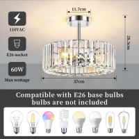 Frideko Home 4Light Crystal Ceiling Light Fixture 145 Inch Modern Semi Flush Mount Ceiling Light Crystal Chandelier For Kitc