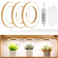 Lordem 63 Bamboo Ceiling Grow Lamp For Indoor Plants 216 Leds Full Spectrum Halo Plant Light Under Cabinet Grow Lights With