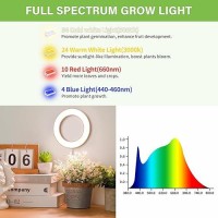 Lordem 63 Bamboo Ceiling Grow Lamp For Indoor Plants 216 Leds Full Spectrum Halo Plant Light Under Cabinet Grow Lights With