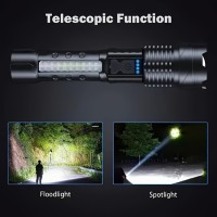 Beowui Ailsion Flashlight 2024 New Upgraded A70 Tactical Led Flashlight Ipx5 Waterproof Shockresistant Usb Rechargeable Hig