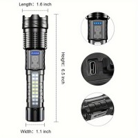 Beowui Ailsion Flashlight 2024 New Upgraded A70 Tactical Led Flashlight Ipx5 Waterproof Shockresistant Usb Rechargeable Hig