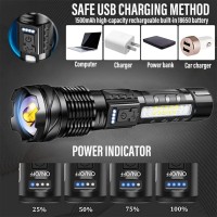 Beowui Ailsion Flashlight 2024 New Upgraded A70 Tactical Led Flashlight Ipx5 Waterproof Shockresistant Usb Rechargeable Hig