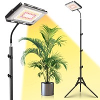 Lbw Stand Grow Lights For Indoor Plants Full Spectrum 96 Leds Plant Grow Light Upgraded Floor Grow Lamp With Adjustable Tripod