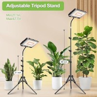 Lbw Grow Lights For Indoor Plants 96 Leds Full Spectrum Standing Plant Grow Light With 4812H Timer 6 Dimmable Levels 68 Ad