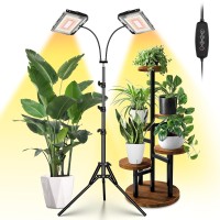 Lbw Grow Lights For Indoor Plants 192 Leds Full Spectrum Standing Plant Grow Light With 4812H Timer 6 Dimmable Levels 68 A