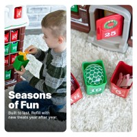 The Step2 My First Advent Calendar is an interactive Christmas toy designed for toddlers aged 1 years old Featuring 25 large refillable bins it creates holiday excitement by hiding surprises for your little one in each bin This sensory activity teaches ST