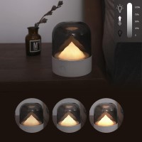 Hpydiy Night Light Nostalgia Bedside Lamp Moon Atmosphere Lamp Bedside Lamp Bluetooth Music Lamp Portable Usb Rechargeable Led