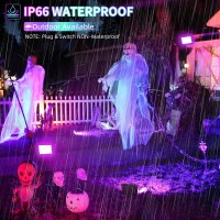 80W Led Black Light Outdoor Ip66 Waterproof Blacklight Flood Light With Plugswitch Powerful For Halloween Neon Glow In The Da