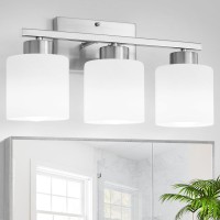 Capaaobc 3 Light Bathroom Vanity Light Fixtures Brushed Nickel Vanity Lights Over Mirror For Bathroom Modern Bathroom Vanity L