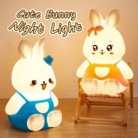 Smoorita Night Light For Kids Bunny Lamp Cute Night Light For Girls Rechargeable Baby Nursery Night Light Toddler Nightlight For