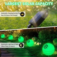 Auidum Halloween Outdoor Solar Lights 5 Pack Solar Globe Lights For Halloween Decorations Outside Halloween Ghost Solar Scary