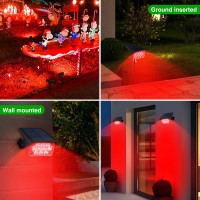 Crepow Solar Spot Lights Outdoor 20 Led Waterproof Ip65 Solar Landscape Light Adjustable Panel Spotlights For Wall Tree Yard Gar