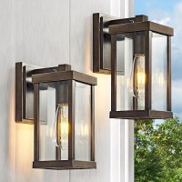 Jokaonotl Gold Brown Outdoor Wall Lights 11 H Classic Exterior Lighting Fixtures Waterproof Outside Wall Sconce For Garage Po