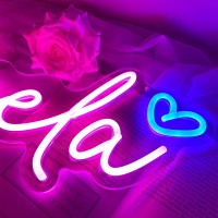 Idecomart Custom Neon Signs Customizable Name Signs Neon Lights Neon Light Signs Personalized Led Neon Sign For Gift Party