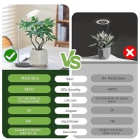 Ewpjdk Grow Light Full Spectrum Plant Grow Lights With Detachable Base 48 Led Plant Light Desk Grow Lamp For Indoor Plants Growi