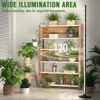 Bedee Led Grow Light For Indoor Plants 65 Inch Full Spectrum Plant Lights For Seed Starting With Timer And 10 Level Dimmable St