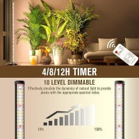 Bedee Led Grow Light For Indoor Plants 65 Inch Full Spectrum Plant Lights For Seed Starting With Timer And 10 Level Dimmable St