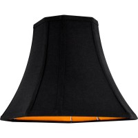 Jerhous Black Square Cut Corner Bell Lamp Shade Set Of 2 Medium Lampshade 65Top 13Bottom 106Hightspider Modern Lamp