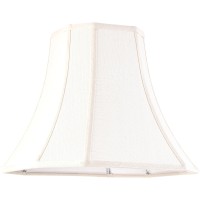 Jerhous Cream Square Cut Corner Bell Lamp Shade Set Of 2 Medium Lampshade 65Top 13Bottom 106Hightspider Vintage Lamp