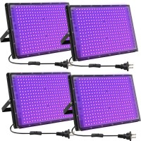 Waygor 300W Led Black Lights For Glow Party Halloween Black Light Flood Light Ip65 Waterproof 395Nm Uv Blacklight Floodlight Pu