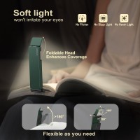 Vtiger Reading Light Usb Rechargeable Book Light For Reading In Bed Foldable Clipon Led Booklight 3 Amber Colors 4 Brightne