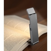 Vtiger Reading Light Usb Rechargeable Book Light For Reading In Bed Foldable Clipon Led Booklight 3 Amber Colors 4 Brightne