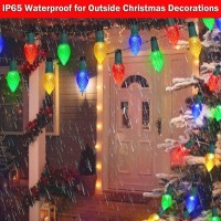 Newest Version 2 In 1 Outdoor Christmas Decorations And Solar Christmas Lights 20Pack Waterproof Solar C9 Strawberry Christmas