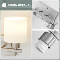 Rocunsi 2Light Bathroom Vanity Light Fixtures Over Mirror Brushed Nickel Bathroom Light Fixtures For Bedroom Living Room Vani