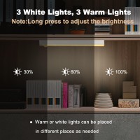 6 Pack Motion Sensor Under Cabinet Light Magnetic Rechargeable Warm White 2 Color Under Counter Light 8 Inch Led Closet Light