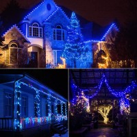 Brizled Blue Christmas Lights 17Ft Led C9 Outdoor Christmas Lights Connectable Christmas Tree Lights Indoor Xmas Lights Waterp