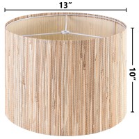 Goso Drum Lamp Shade For Table Lampsmedium Yellow Natural Straw Woven Lampshades 13 Top X 13 Bottom X 10 Highspider Fl