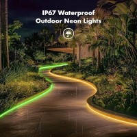 Neon Rope Lights Jiamei 50Ft Rgb Led Strip Lights App Control Ir Remote Music Syncing Outdoor Ip67 Waterproof Flexible Neo