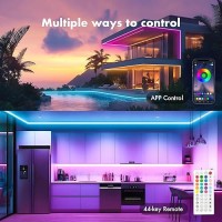 Neon Rope Lights Jiamei 50Ft Rgb Led Strip Lights App Control Ir Remote Music Syncing Outdoor Ip67 Waterproof Flexible Neo