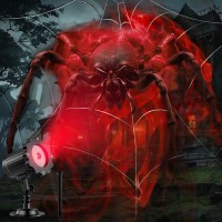 Halloween Projector Lights Outdoor 3D Dynamic Ghost Spider Halloween Hologram Projector Waterproof Halloween Light Projector